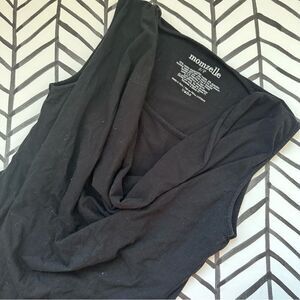Momzelle Size S Maternity Black Ruffle Tank Top